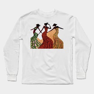 3 Beautiful Women Long Sleeve T-Shirt